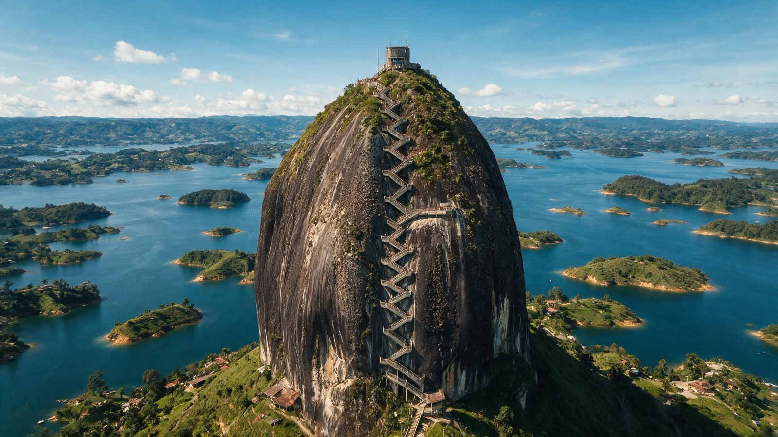 La Piedra del Peñol de Guatapé de día · Tour a Medellín con Transtour