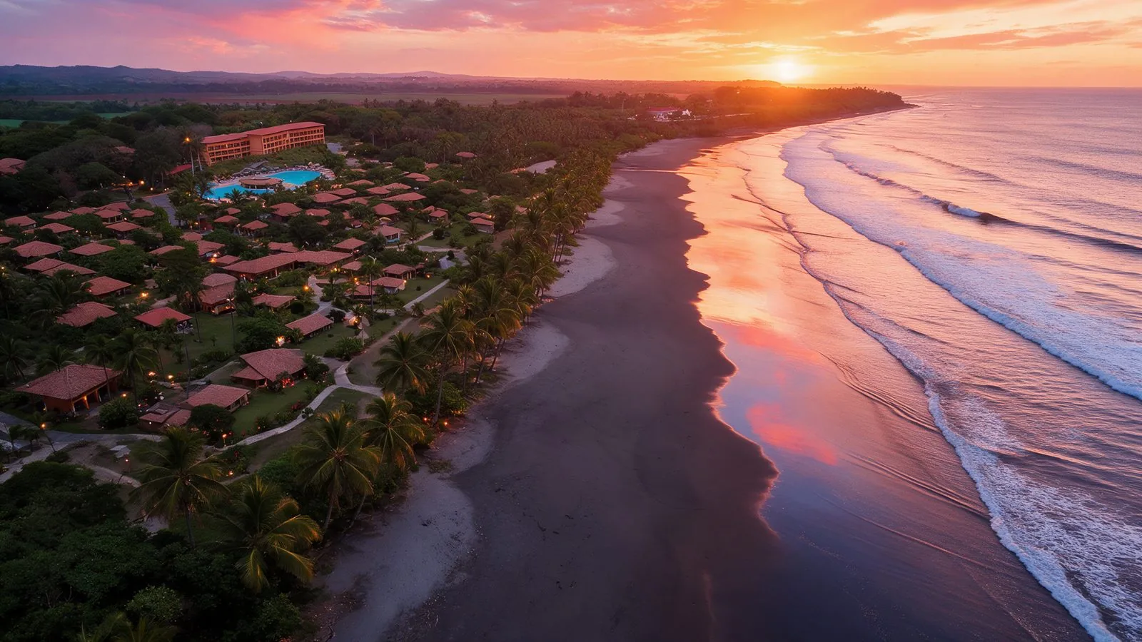 Atardecer en la playa del Barceló Montelimar · Tour a Nicaragua Montelimar con Transtour