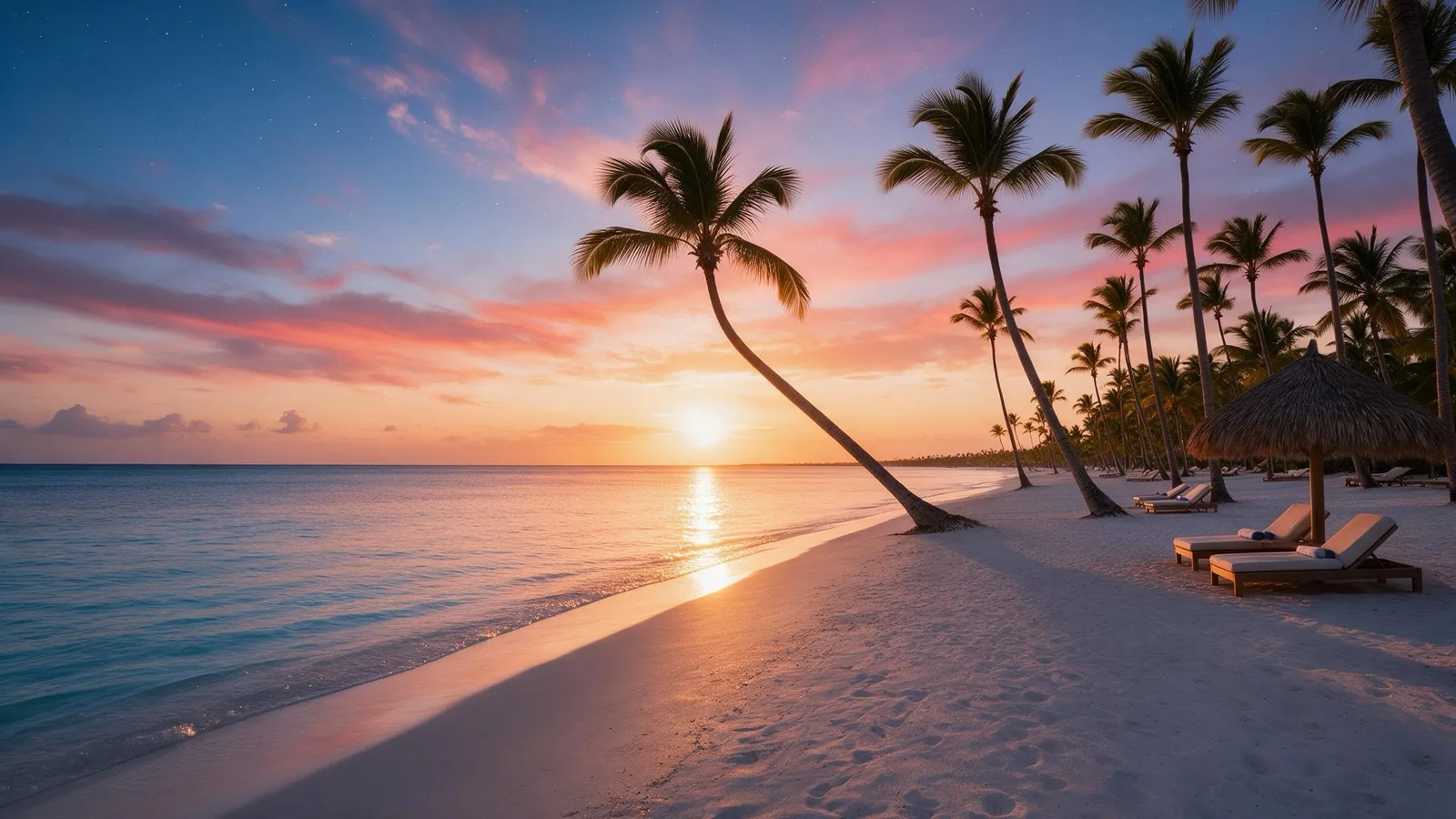 Playa de Punta Cana al atardecer · Tour a República Dominicana con Transtour